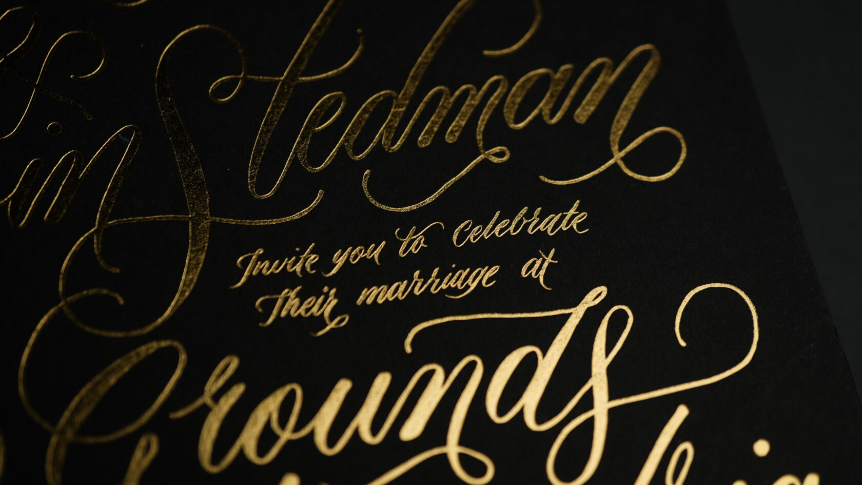 Justine & Kevin Wedding Foil Calligraphy1